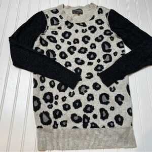 Michael Stars Animal Print Wool Cashmere Blend Sweater Women XS S. 316
